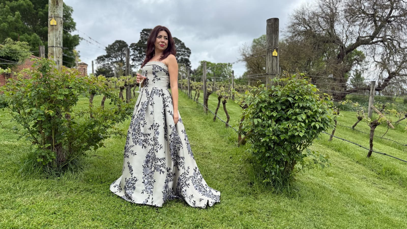 Maira Opera — floral ballgown at a vineyard, soprano for weddings
